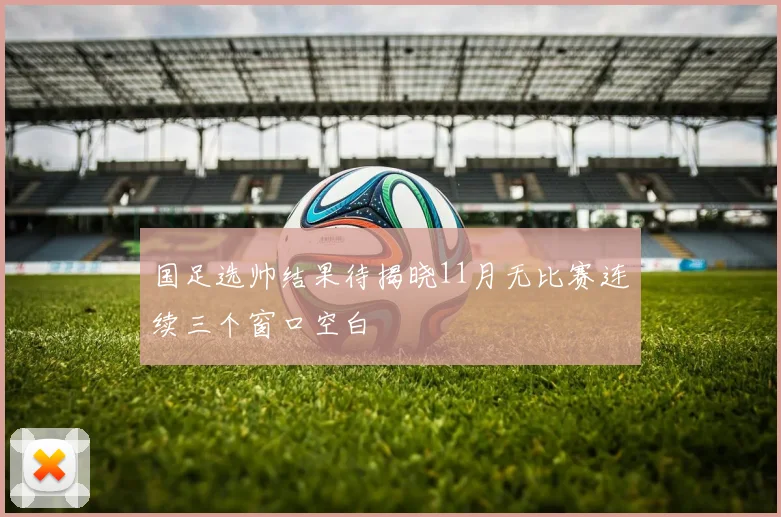 国足选帅结果待揭晓11月无比赛连续三个窗口空白